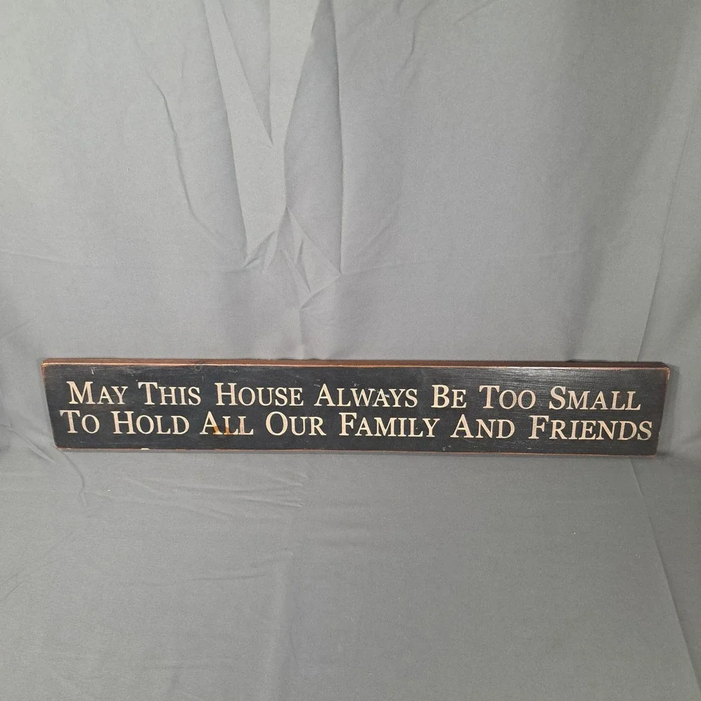 Wooden Family Friends House Blessing Wall Sign Plaque Rustic Farmhouse Decor